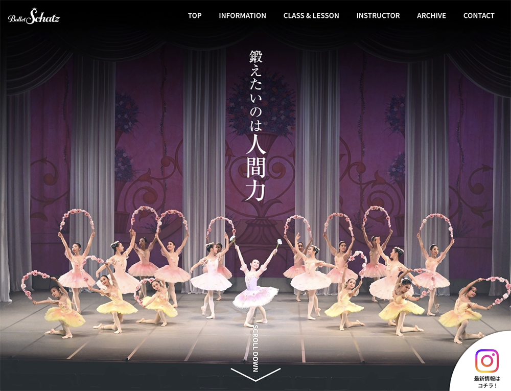 BalletSchatzの新しいHPのイメージ